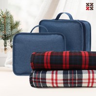 타탄더블양면 핸디백담요B