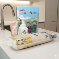 치매예방 홍보 단미니고무장갑 10켤레 주방전용 아이깨끗해 3종세트 B-4호 케이스 변경가능