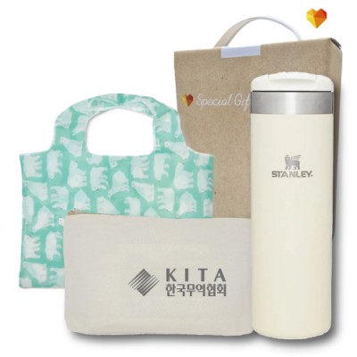 스탠리 친환경3종세트 31호(에어로라이트진공보틀+특대형시장가방+에코파우치)