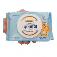크리넥스 마이비데 클린케어 카카오 생분해 캡형 물티슈 40매