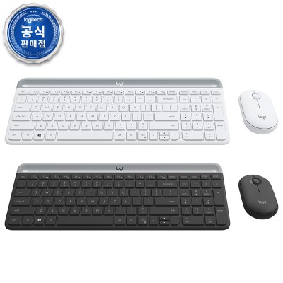 로지텍 코리아 정품 슬림 무선 키보드 마우스 콤보 MK470