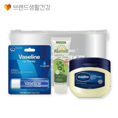 브생건550호 3종세트(카밀핸드크림+바세린 립밤 스틱4.8+바세린 젤리)