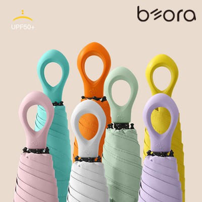 BOR 무지 인쇄우산 초경량 멀티고리 암막 5단 우양산