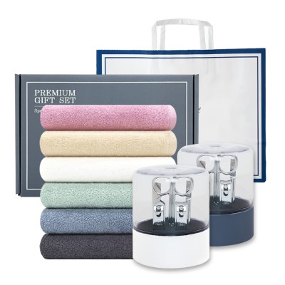 송월타올 1P + 쓰리세븐 KR-050C 손톱깎이 세트 1P 선물세트