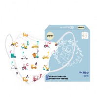 [아이다움][국산]알파벳 자동차 어린이 유아 마스크 개별포장 10매