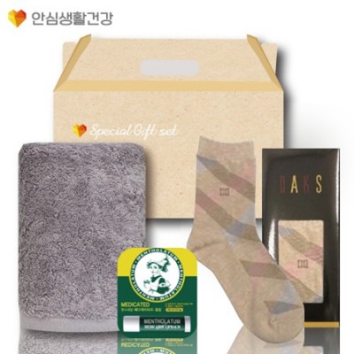 돌봄케어116호(닥스양말+국산타올170g+멘소래담 메디케이티드 립밤)
