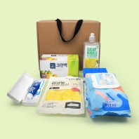 크린 위생백 300매 세균닦는 도톰한 행주티슈 70매 6종세트