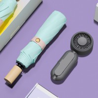 벨솔라 선물세트 삼색삼단 수동 암막 양우산 우산애착 미니 선풍기
