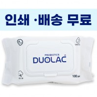 무광 깨끗한 화이트 캡형 물티슈 (100매 35g)