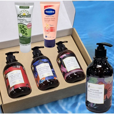 골프명품3종 500ml(헤어샴푸+린스+바디워시)+바세린 or 카밀 핸드크림 선물세트