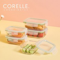 코렐_코디네이츠 브리즈 유리밀폐용기 직사각 5종