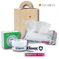 브랜드생활건강 285호 2종세트 (크리넥스 안심물티슈+유한양행 안티푸라민 연고)