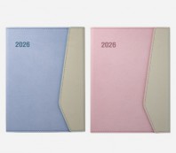 25절 양장 3단투톤 다이어리 (민트,핑크)