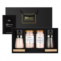 웰세스 WG-204WP 히말라야핑크솔트 히말라야핑크소금 히말라야솔트 블랙페퍼 통후추 그라인더 리필소금 명절선물 기념품 답례품 근로자의날 창립기념 소금선물세트