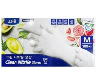 [크린랩] 크린랩고무장갑 니트릴 중_블랙 (100입)