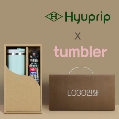 협립 3단 선염체크 우산 +킹덤 이중진공 핸들 텀블러-세트