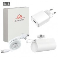 비즈 고속충전기 선물세트 GA03 도킹배터리/가정용충전기/릴케이블