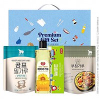 동원해바라기유 곰표밀가루 무침가루 크린백 4종 선물세트