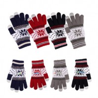 스마트폰 터치 눈꽃 보온 장갑