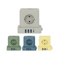 티메코_TMC_10 SF코팅 큐브 멀티탭 20W 전선형 1.8m (9구/C타입/USB)