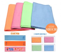 [스웨이드 스포츠타올] 사이즈 가로 100cm 세로 30cm 건식 응원타올 전면및 양면 전체인쇄가능