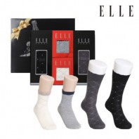 [엘르] 신사숙녀 혼합 다이아패턴 양말 4족세트