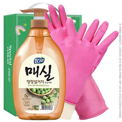 참그린매실주방490펌프 고무장갑  2종세트