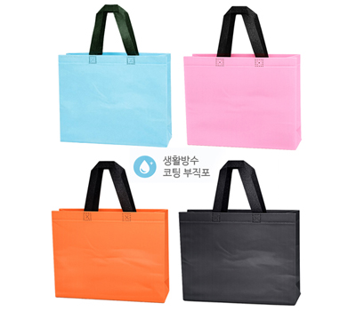 [코팅부직포 중사이즈]사이즈30cm*26cm*10cm/4가지색상/인쇄가능