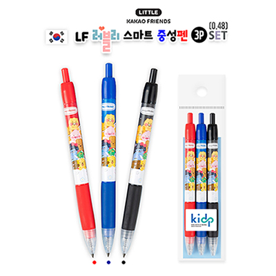 카카오 LF 러블리 스마트 중성펜 3P세트(0.48)