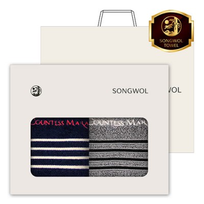 송월 카운테스마라 포라인 150g 세면타월 2매세트