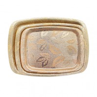 화이바쟁반(골드) 3P