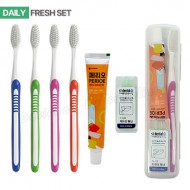 326미세모+페리오+국내산치간 칫솔치약세트 치간이쑤시개