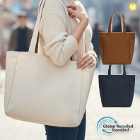 모모카멜 GRS인증 대형 양면 에코백 29X37X16cm HE39