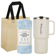 친환경 커피가루 우디 핸들 텀블러 + 타올 선물세트