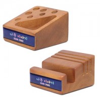 원목큐브2종세트 데스크 사무용품 핸드폰거치대