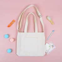 메이드유 포인트포켓형 에코백(미색) 29 x 34 (옆폭 5cm)