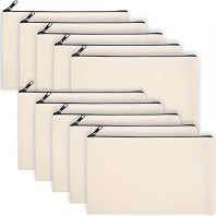 707_캔버스 지퍼 파우치 10개