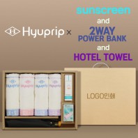 협립 3단60엔티크 고밀도 완전자동우산 +협립눈꽃타월타월4P+선크림+배터리-세트