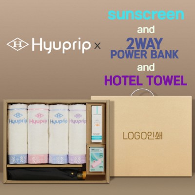 협립 3단60엔티크 고밀도 완전자동우산 +협립눈꽃타월타월4P+선크림+배터리-세트