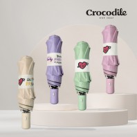 [크로커다일] 3단 사랑이 큐피트 시그니처 솔리드 암막 전자동우산