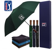 PGA 2단자동 빈티지우드+170g 죽사타올 세트