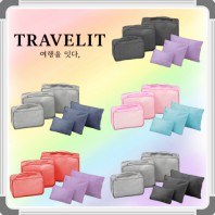 트래블잇 내맘대로 8컬러 믹스 6P 여행용파우치 6종세트 캐리어정리 실속구성