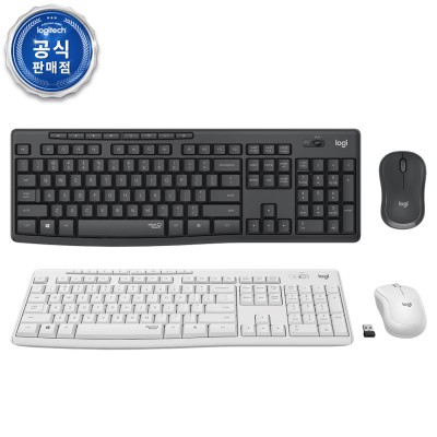 로지텍 코리아 정품 무소음 무선 키보드 마우스 콤보 MK295