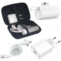 여행용충전기 세트 고속C 보조배터리 충전기 케이블 파우치