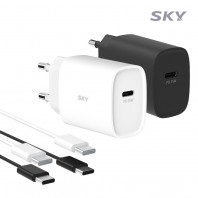 스카이 필 Q1X 25W PD 초고속 충전 어댑터+CtoC 1.5M 케이블