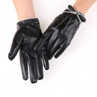 로페리아 귀여운 리본 묶음 PU 가죽터치장갑(0216540)