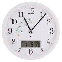 JS 6010 국민캘린더온도무소음벽시계-플레넷