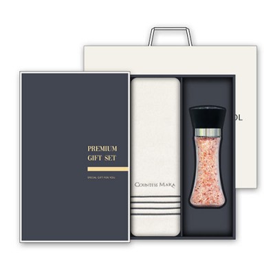 [송월] CM포라인40 세면타월 1P + 히말라야 핑크소금(200g) 1P