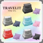 트래블잇 내맘대로 8컬러 믹스 여행용파우치 5종세트 캐리어정리 실속구성5P