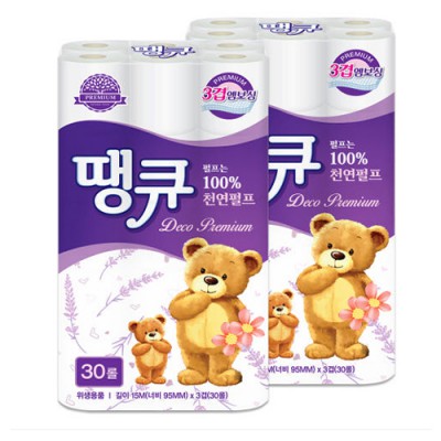 2542 땡큐 라벤더 3겹30롤 화장지